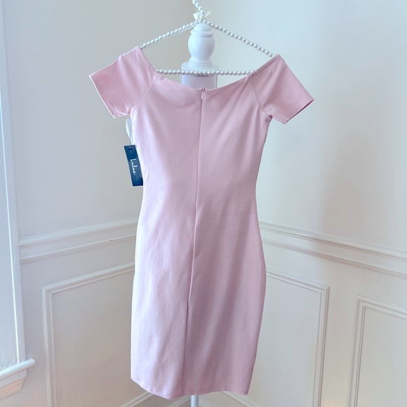 Lulu’s Blush Midi Off The Shoulder Dress - Picture 2 of 5